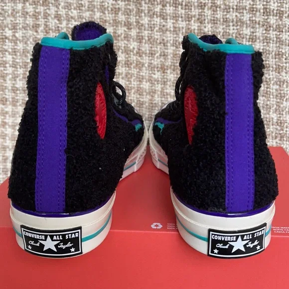 Converse Chuck 70 Hi Black/Court Purple/Egret Men’s - Picture 14 of 16